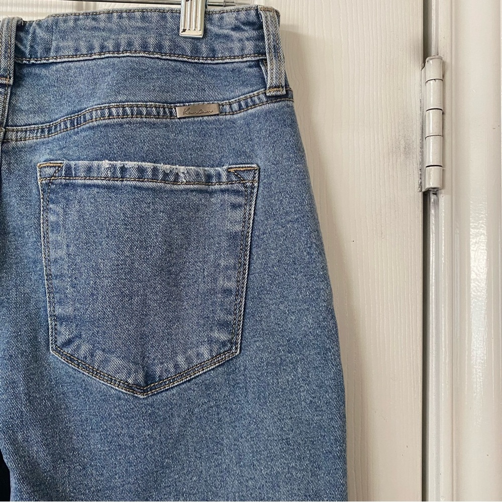 Kancan Womens Size 28” Double Fringe High Rise Straight Fit Med Wash Jeans NWT! - Picture 9 of 16